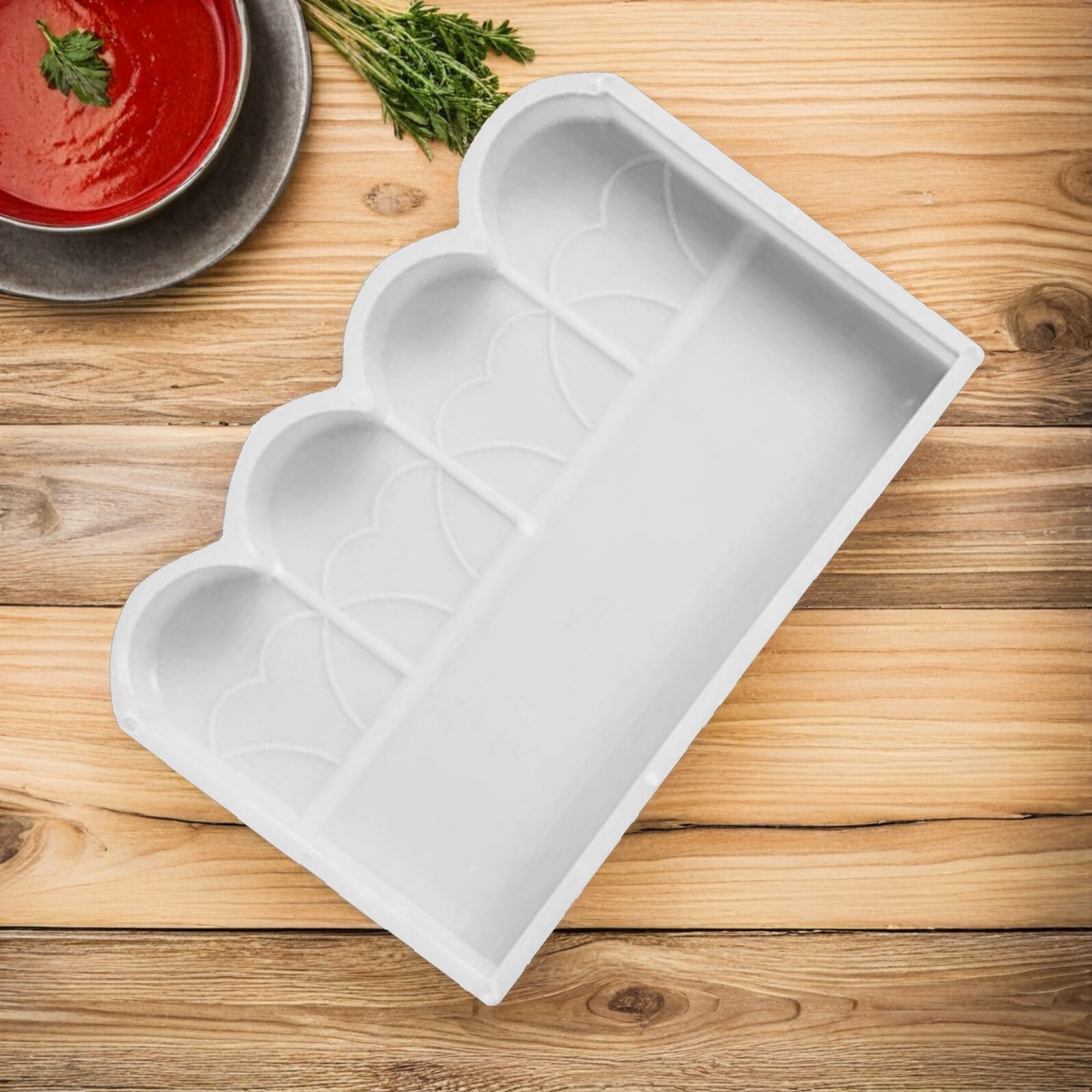 Molde de Valla para Jardín de Plástico Blanco Reutilizable para Moldear Cercas y Barandillas en Patios y Bordillos Diseño Creativo y Práctico