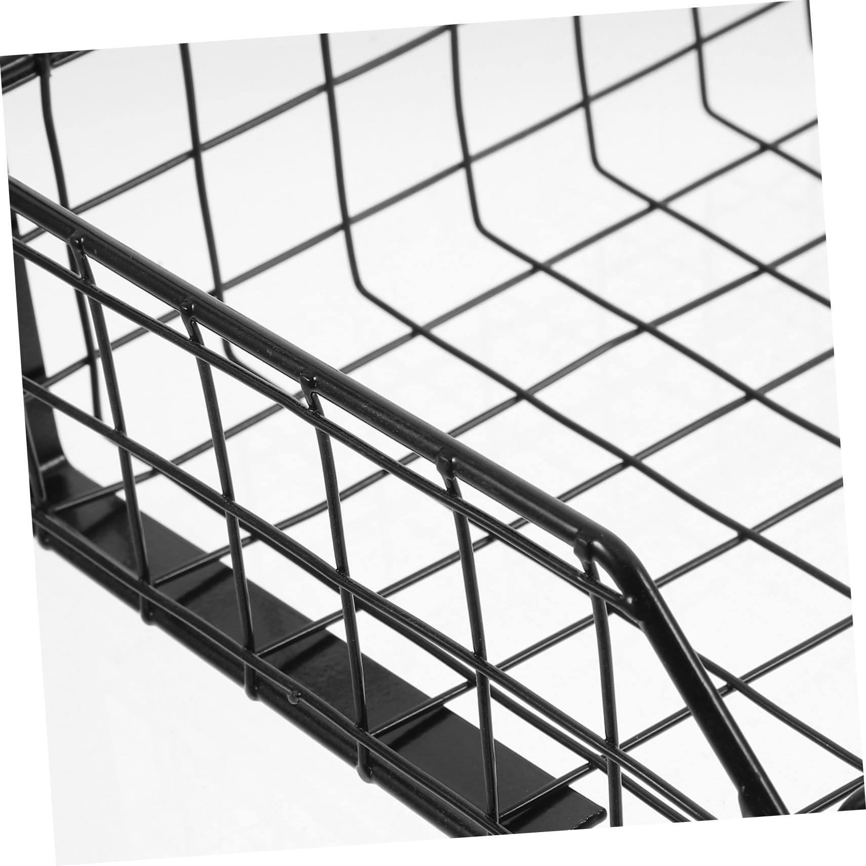 GLEAVI Cestino Organizzatore Cavi sotto Scrivania in Ferro Nero, Installazione Semplice, Gestione Cavi per Ufficio, Cable Organizer Box