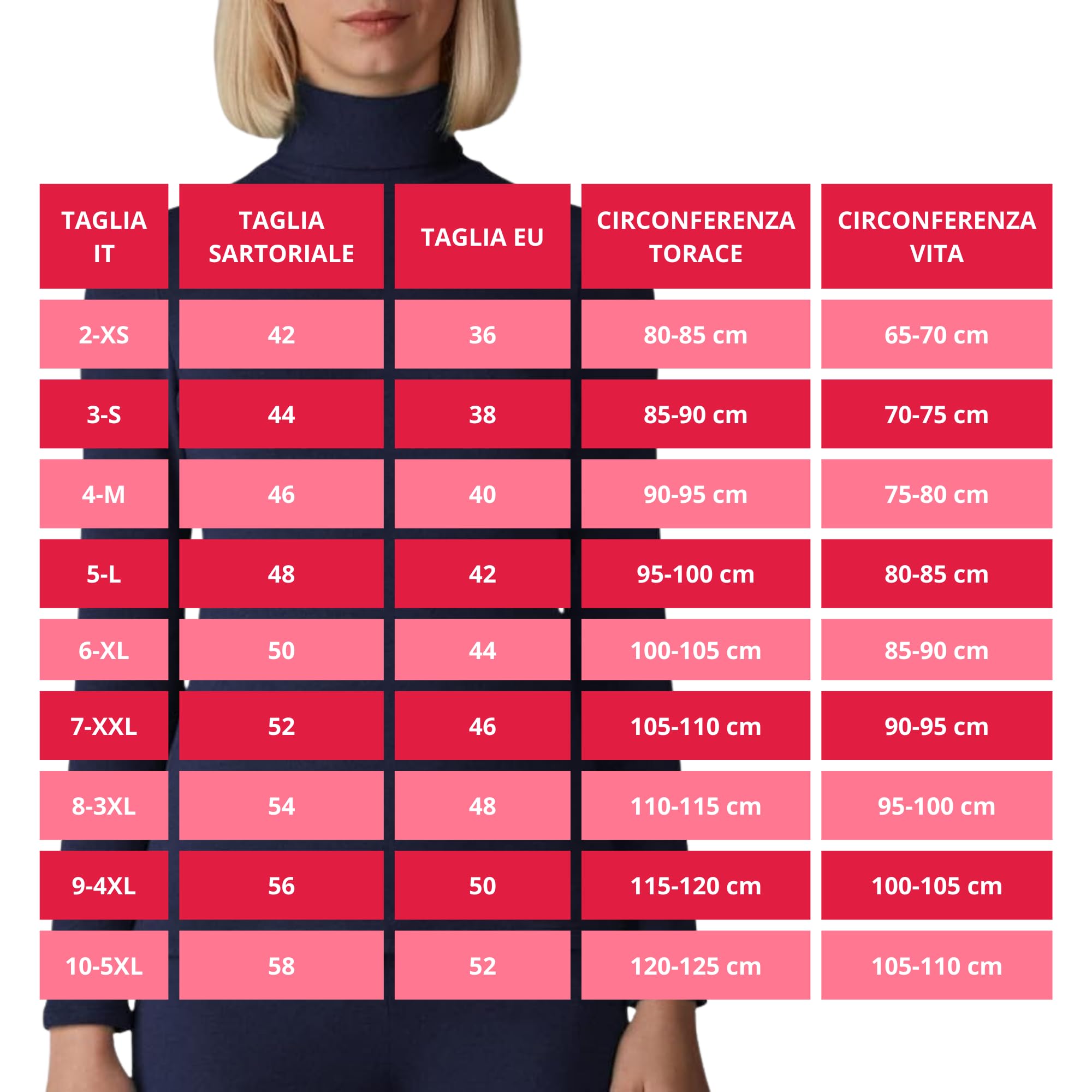 LIABEL Lupetto Donna Manica Lunga Caldo Cotone (2 Pezzi), Dolcevita Collo Alto vestibilità Perfetta, Calore e Comfort, Soffice al Tatto