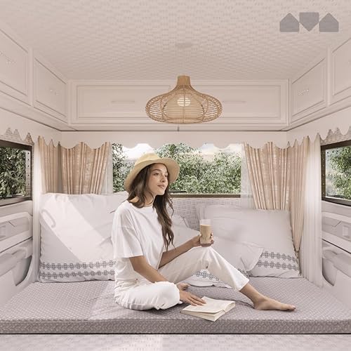 Miniatura 3 de Milliard Colchón de campamento, tapete enrollable de espuma viscoelástica portátil para viajes o hogar con funda lavable e impermeable + funda de