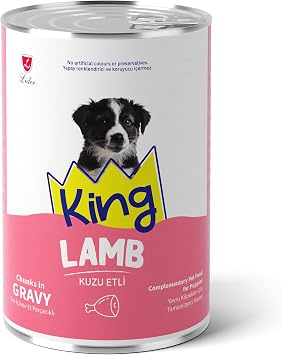 King Sos Et Parçacıklı Kuzu Etli Yavru Köpek Maması 400g