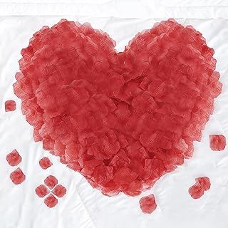 500pcs Artificial Rose Petals Flwoer Petal for Wedding Valentine Day Engagement Home Party Decoration,Red