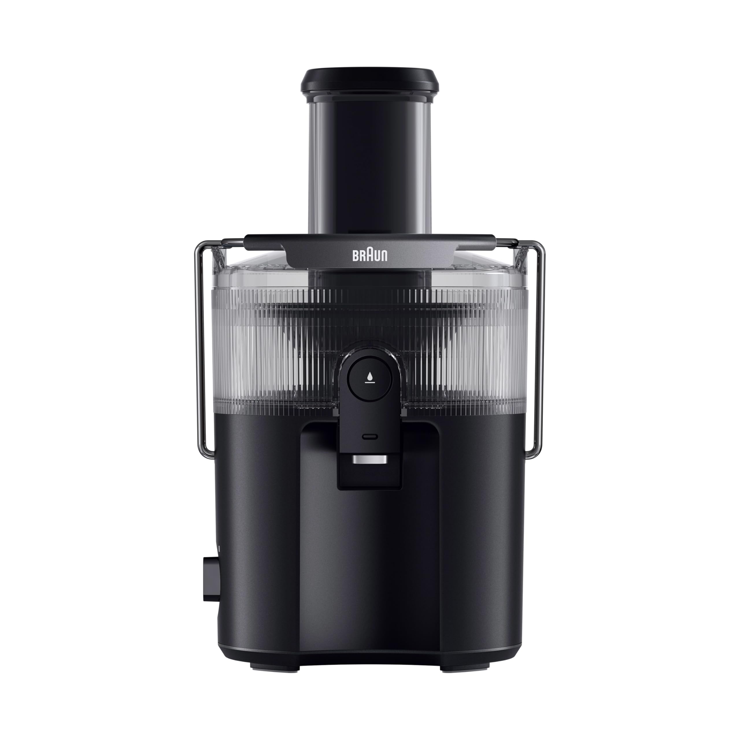 Braun MultiJuice 5 SJ500, Zentrifugalentsafter mit ColdXtract-Technologie, 75 mm Einfüllöffnung, 1,5L Fruchtsaftbehälter, Anti-Tropf-System, 4-faches Sicherheitssystem, Edelstahlfilter, 800W, Schwarz