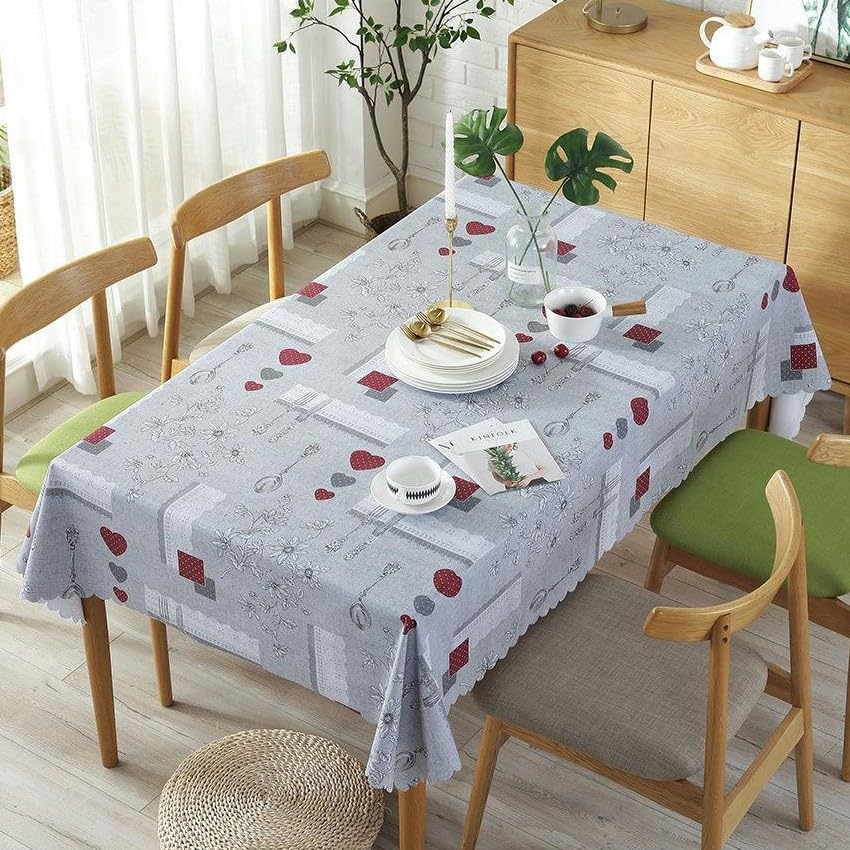 Nappe en PVC rurale fleurie pour sublimer vos repas de famille sur table rectangulaire