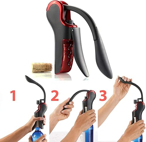 Miniatura 5 de Abrebotellas de vino Sacacorchos vertical compacto Abrebotellas de vino con cortador de lámina incorporado