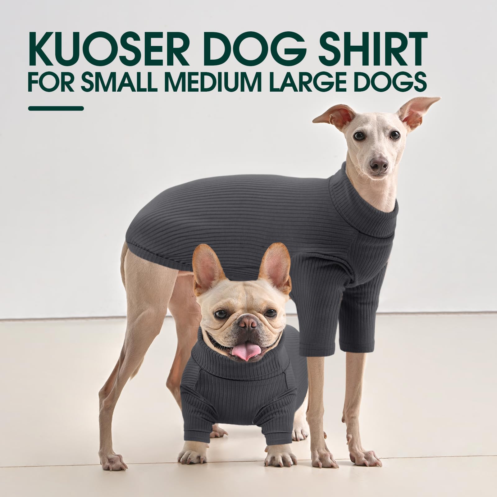Kuoser Cozy Dog Jumper Onesie Medium, Soft Knitted Pyjamas with Long Sleeves - Image 4