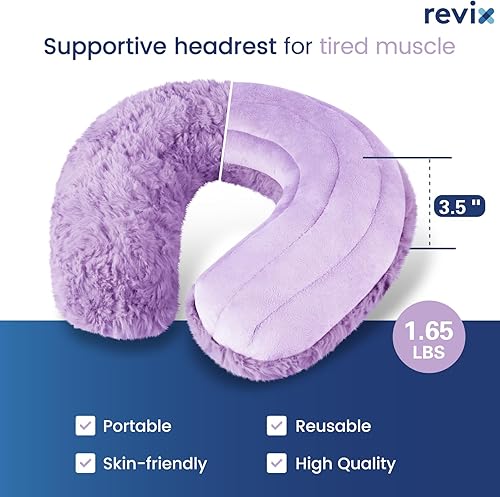 Miniatura 2 de REVIX Almohadilla térmica para microondas, almohada térmica con linaza, envoltura de calor húmedo para hombro, calentador de cuello para microondas,