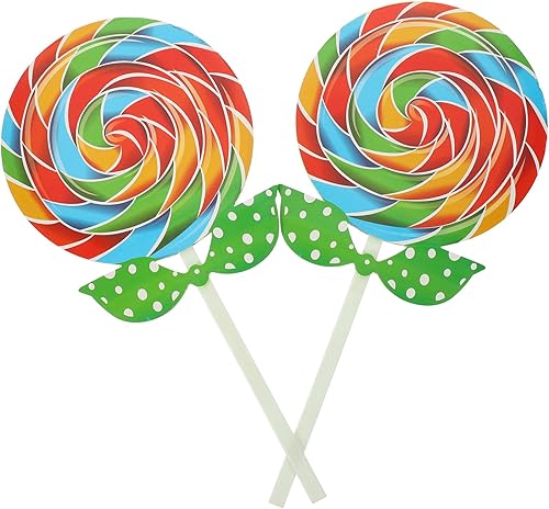 Piruleta de hadas, 2 piezas de adornos de caramelo grandes, piruleta de remolino, piruleta, comida falsa, accesorios de fotos para bodas, fiestas de