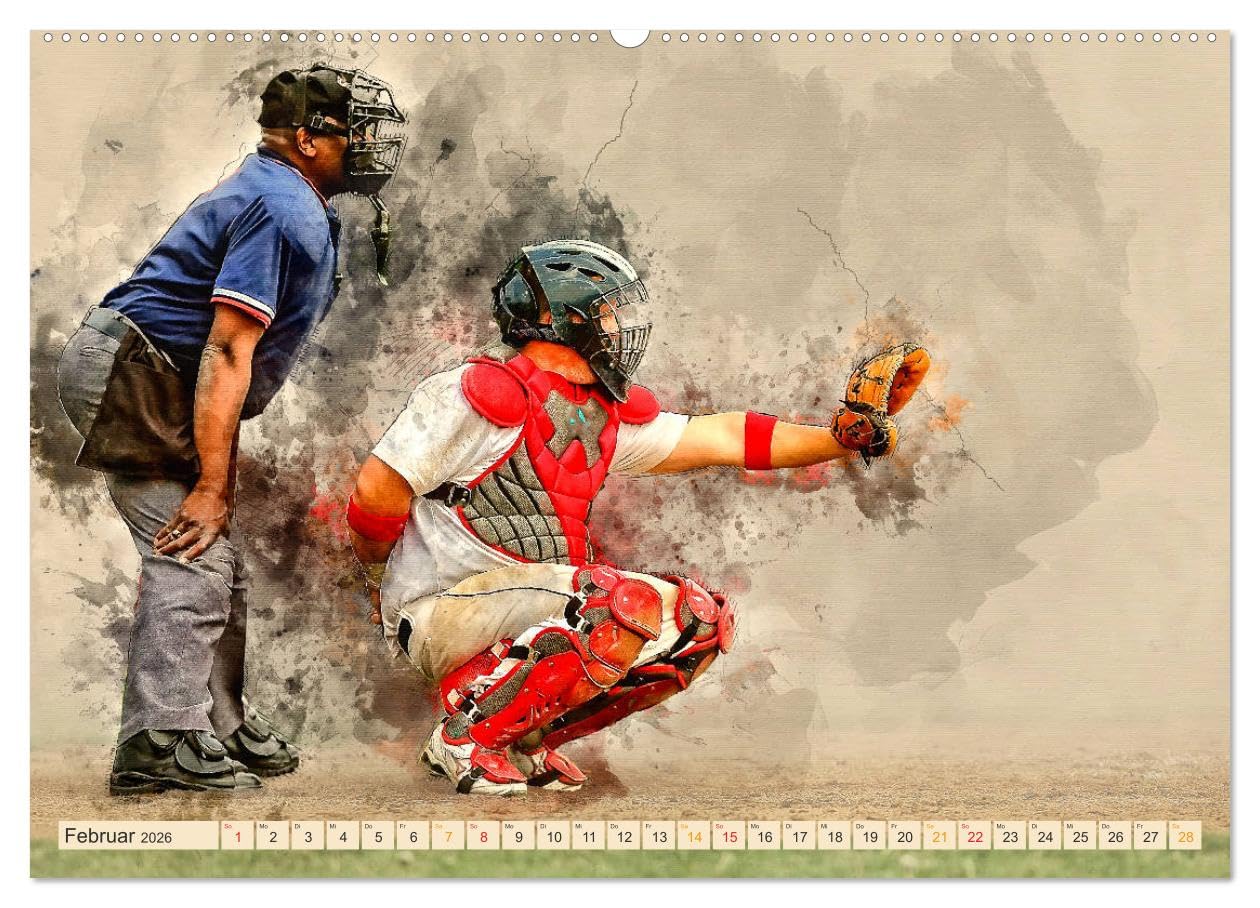 Ich liebe Baseball (hochwertiger Premium Wandkalender 2026 DIN A2 quer), Kunstdruck in Hochglanz: Baseball, Teamsport der Extra-Klasse - ... spektakulären Sportart. (CALVENDO Sport)