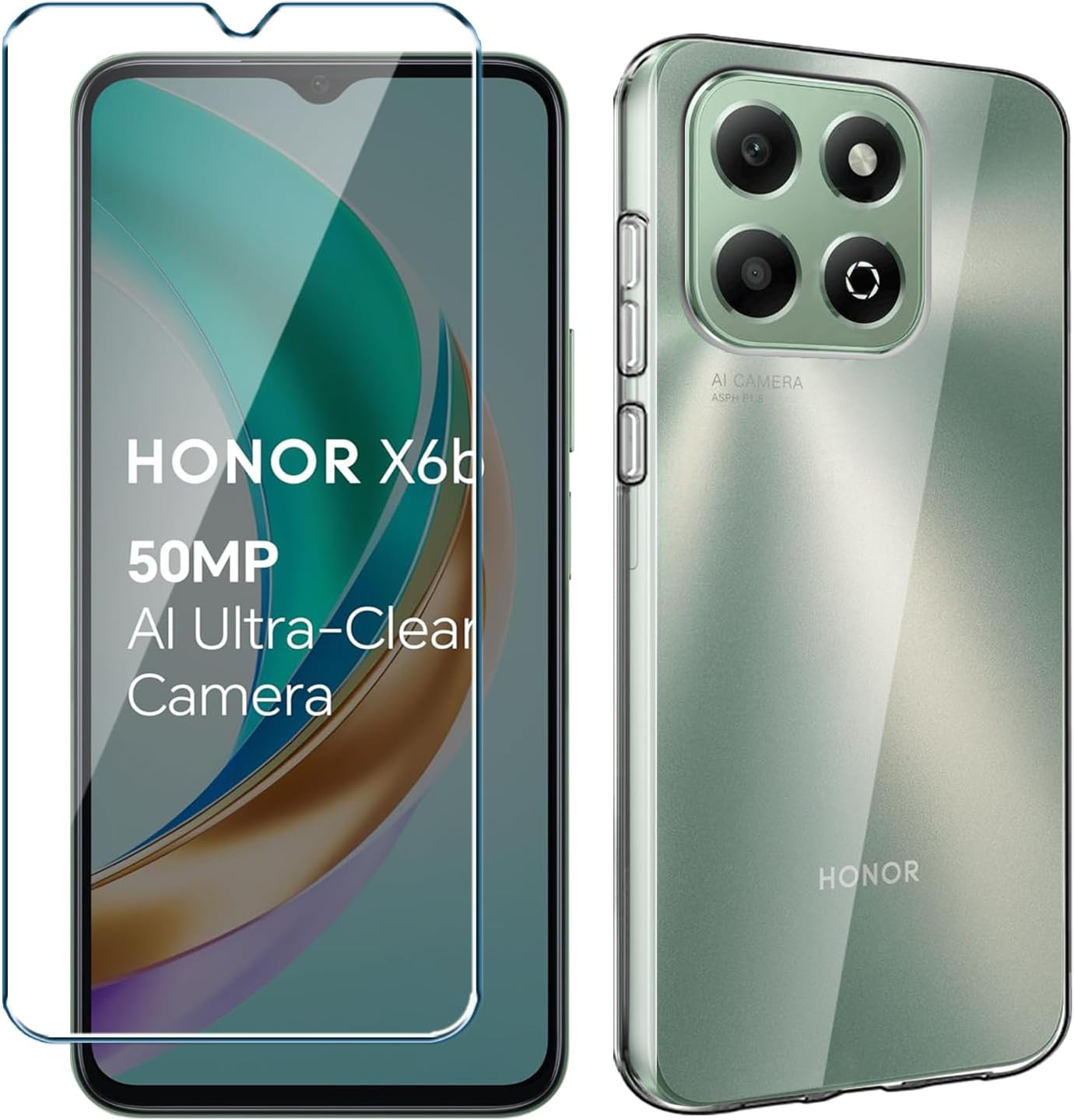 Xiangyun Case For Honor X6b (6.56") With 2-Pack Tempered Glass Screen - View #4
