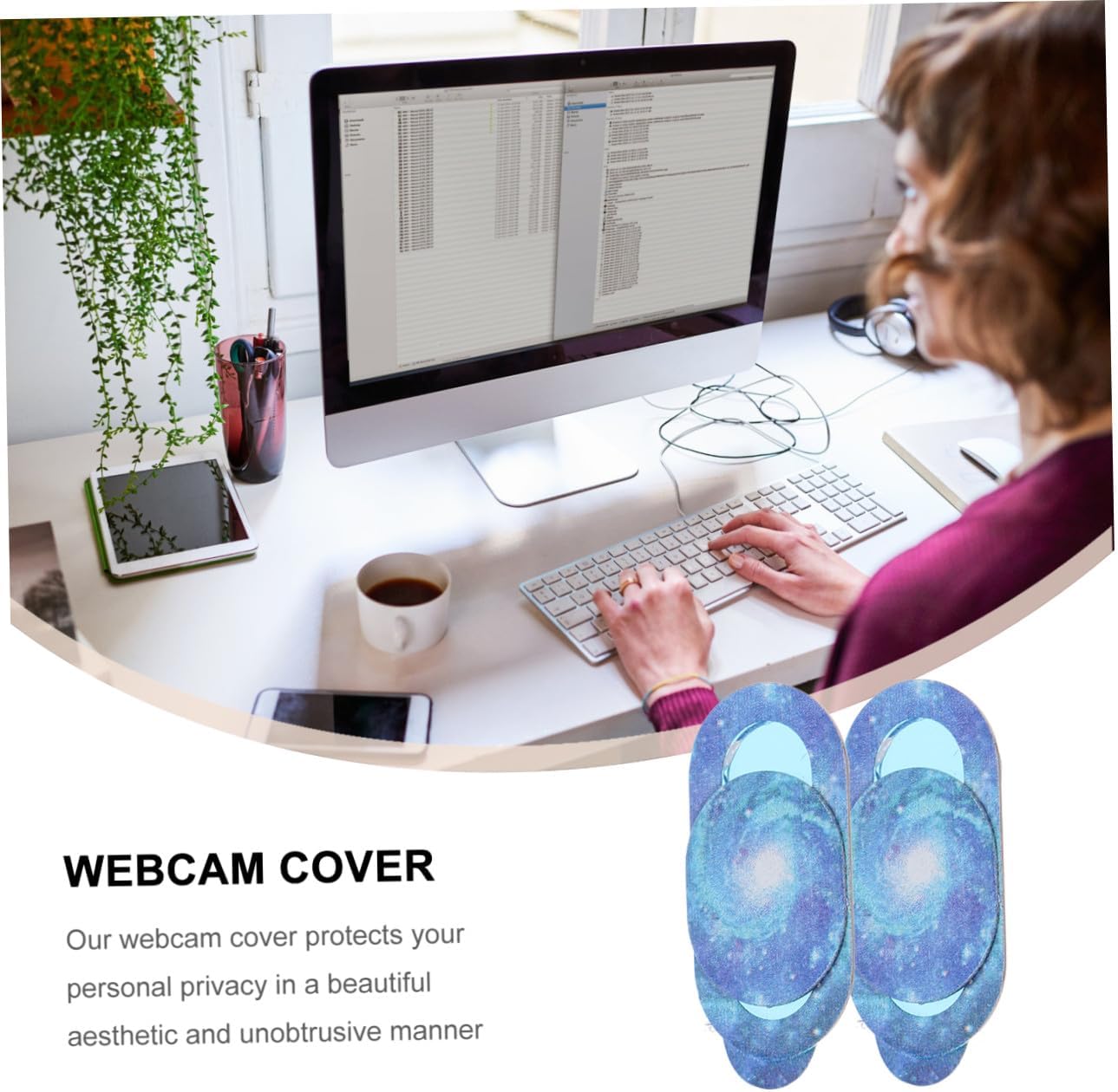 Webcam Covers 3Pcs Blue ABS Ultra Thin Slide Privacy Protection image 4