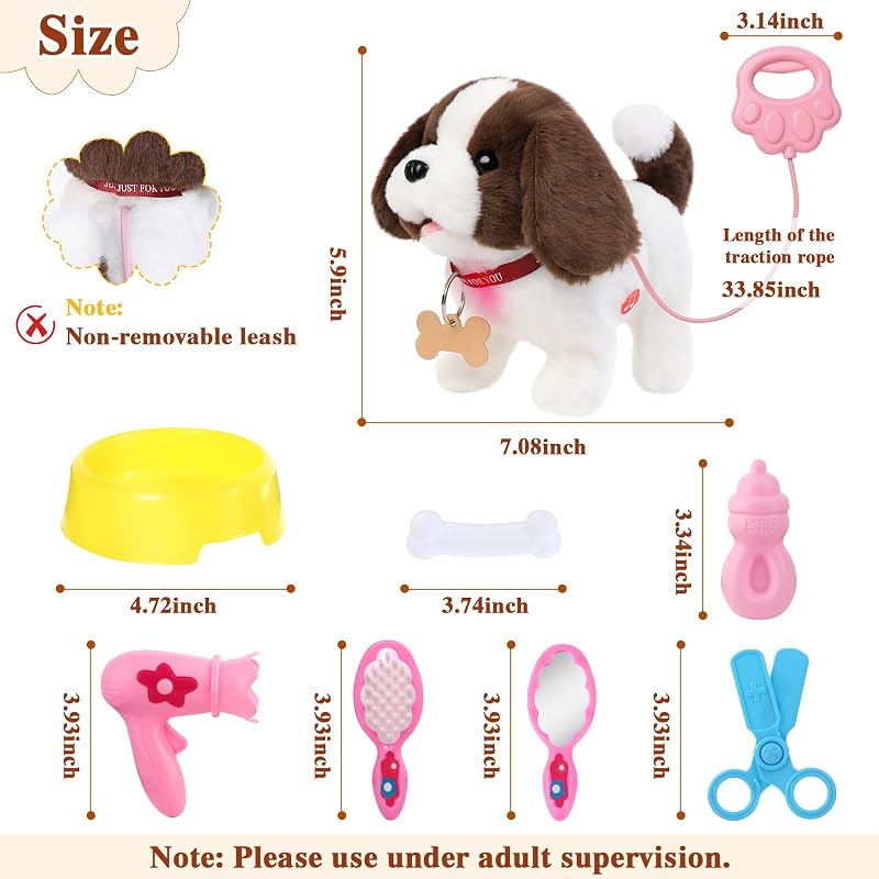 Henitol Interactive Saint Bernard Plush Puppy Walking – Soft exterior for comfortable handling