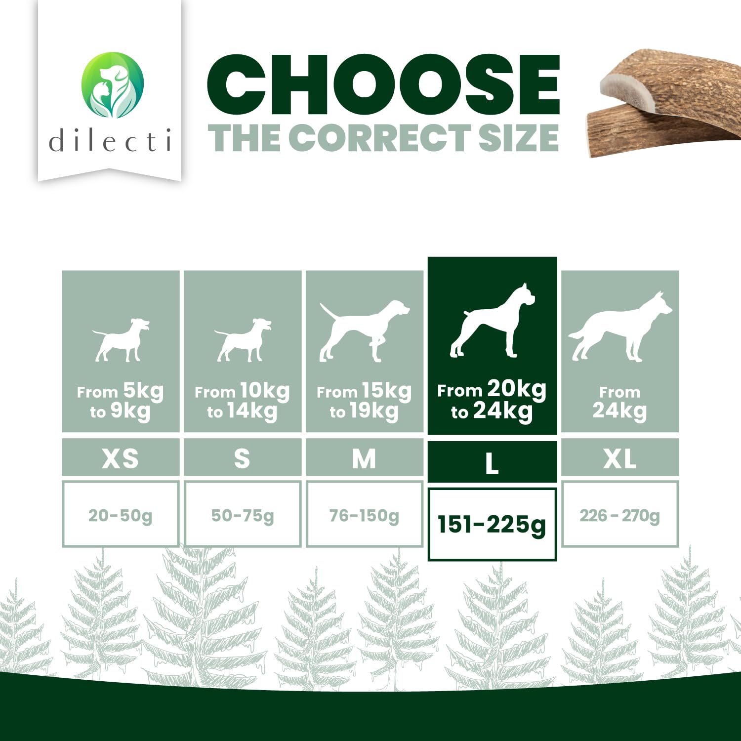 Dilecti Premium Natural Deer Antlers For Dogs, Rich in Proteins & Minerals, Durable - Image 4