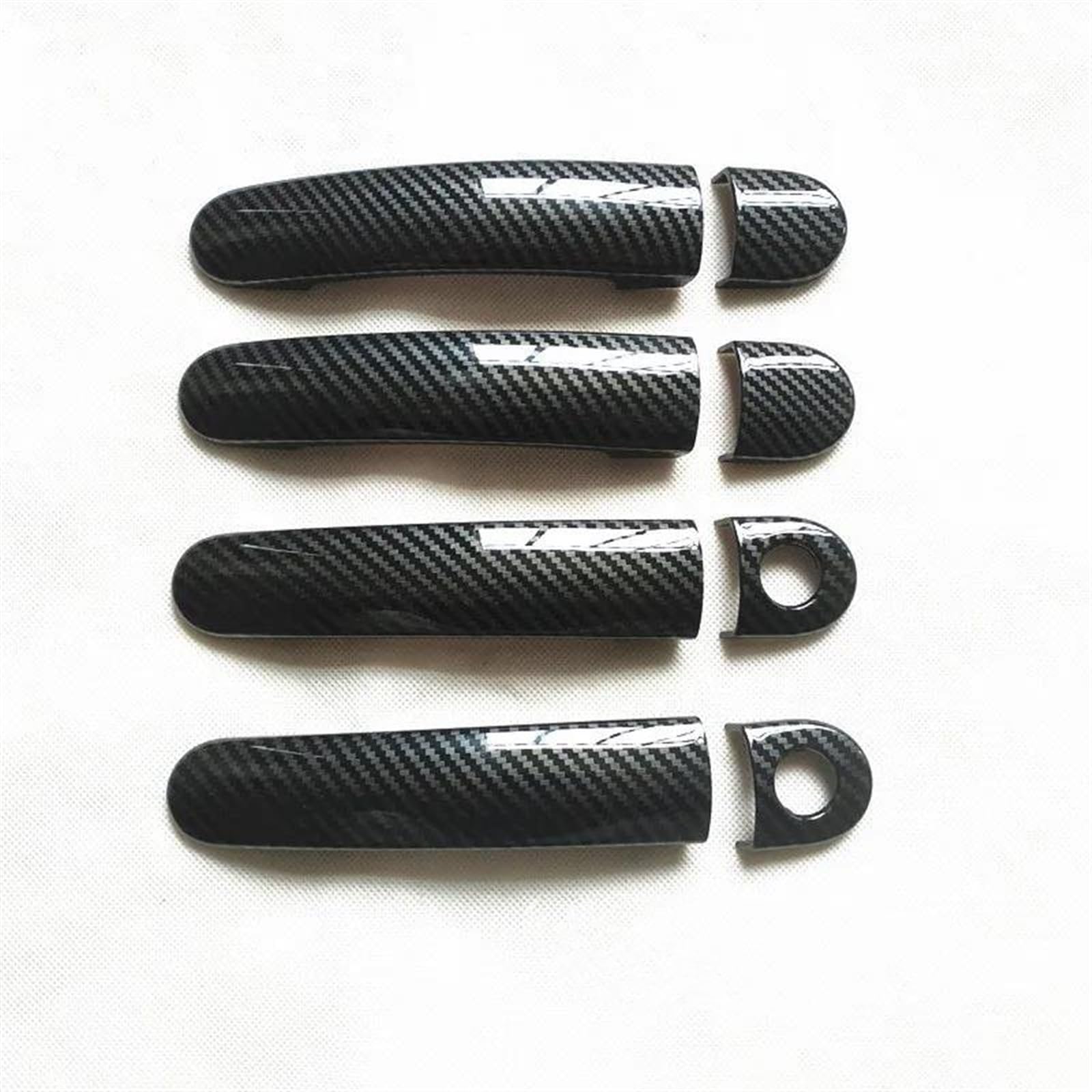 KJHOPY Car Carbon Fiber Style Exterior Door Handle Moulding Cover Trim Decor Auto for Skoda for Octavia 2 Ii Mk2 A5 for Tour RS Exterior Door Handle(C)