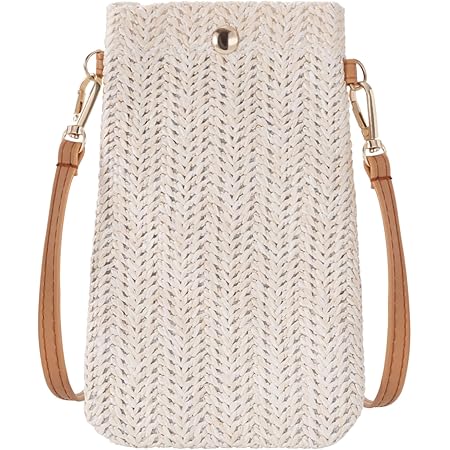 Rockreyoa Stroh Umhängetasche Kinder - Boho Crossbody Tasche Mit Blumenmuster