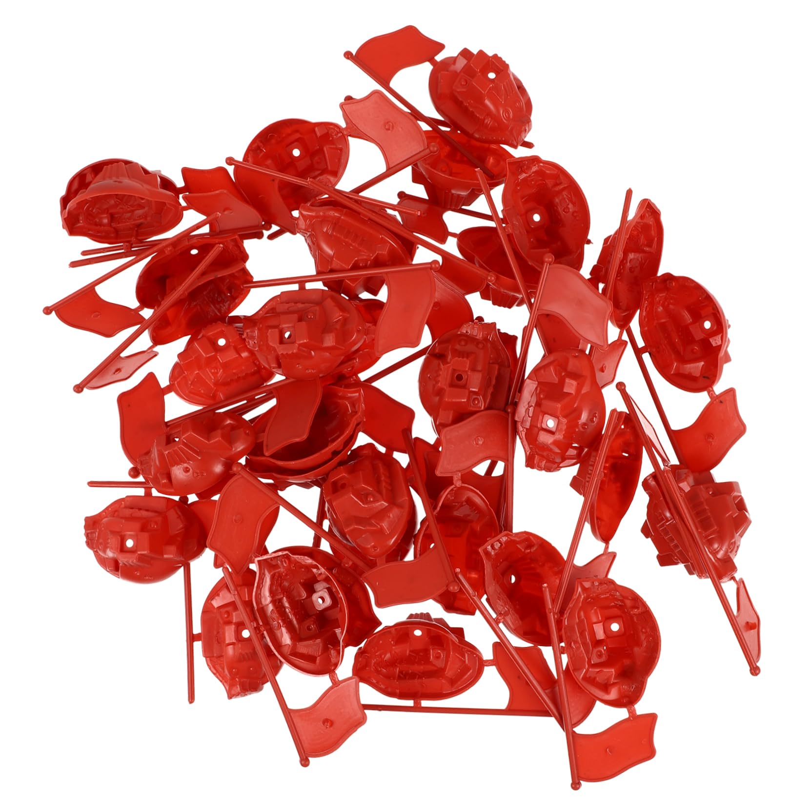 CIYODO 60 Stück Mini Flaggen Set - Rote Nationalflaggen Für Sandkasten & Diorama