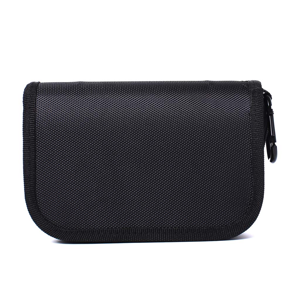 Kylebooker Przechowywanie przynęt torba do przechowywania przynęt spinningowych przynęty portfel etui muchy pudełko, Czarny, 7.28x4.9x2.16inch, Torba na przynętę wędkarską