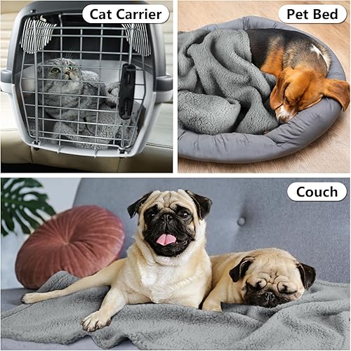 Miniatura 6 de furrybaby 1 paquete de 2 mantas para cachorros para perros medianos, súper suaves y de primera calidad, mantas calmantes para mascotas, para cama de