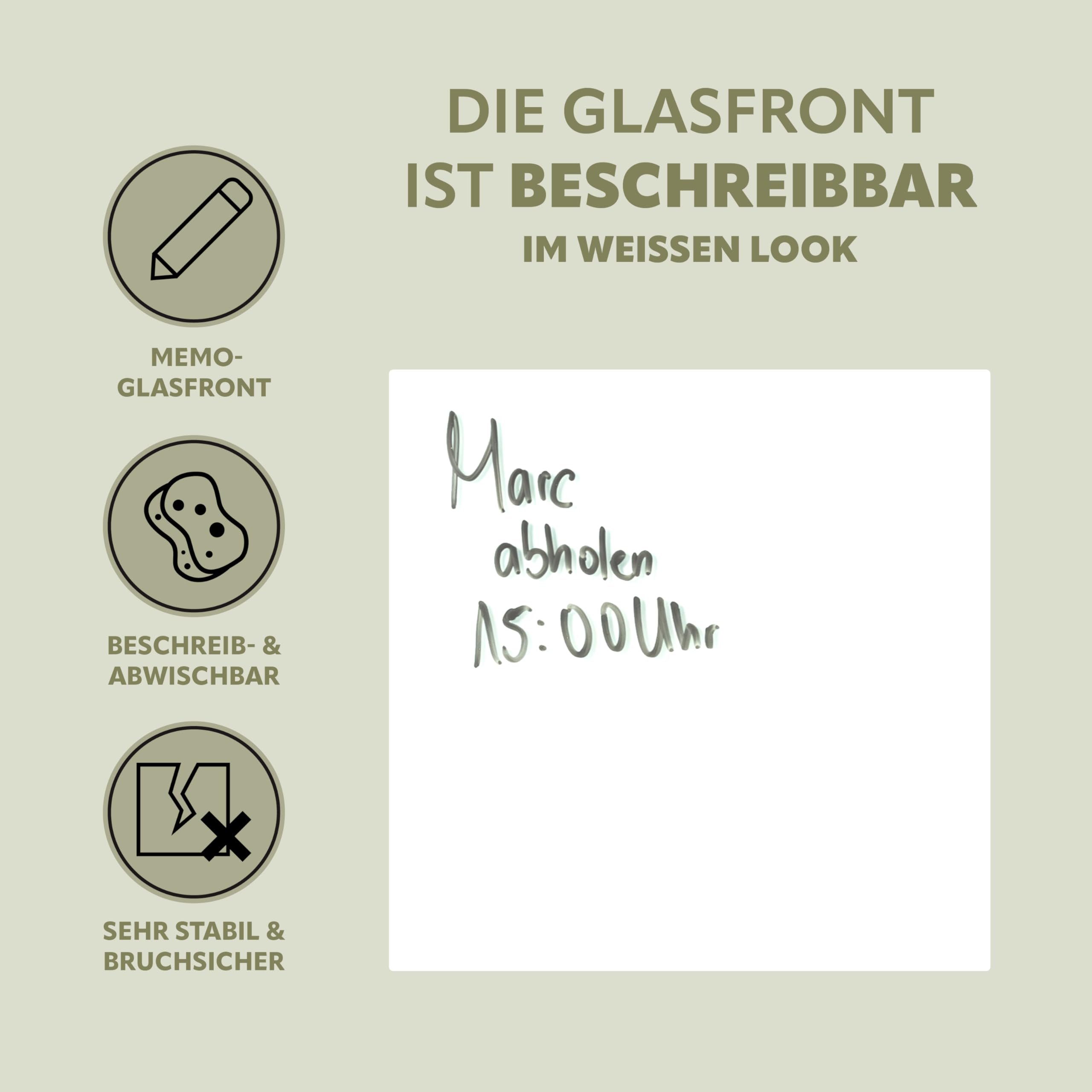 bremermann Schlüsselkasten XL mit Glasfront, beschreibbar, 13 Haken, 6 Magnete, 1 Marker, 1 Marker-Halter, Korpus aus Metall grau pulverbeschichtet (Weiß)
