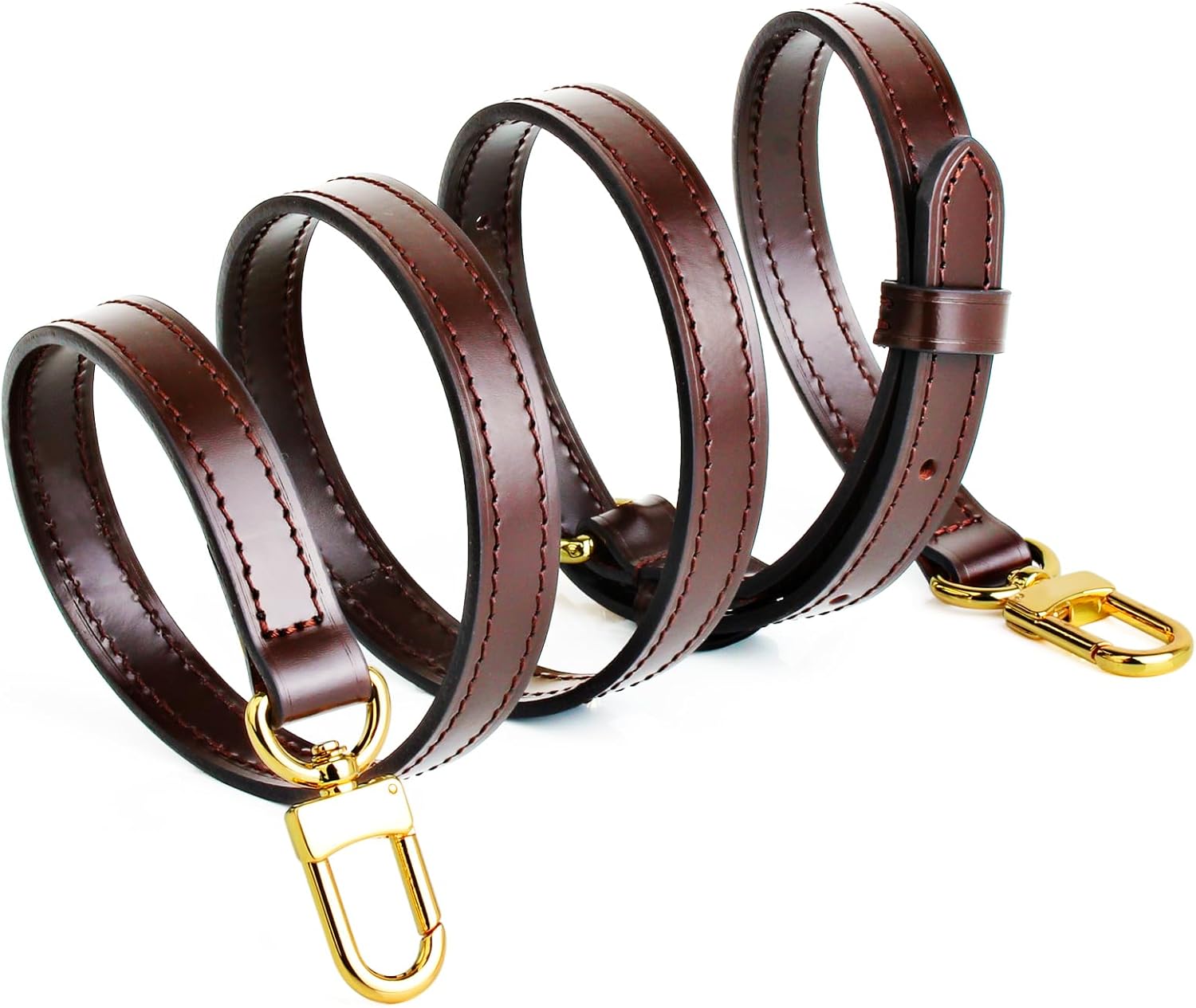 jiesinlov Vachetta Leather Bag Strap Replacement Adjustable,Purse Shoulder Straps Crossbody for Handbag (Coffee-Width:0.70in) - Image 2