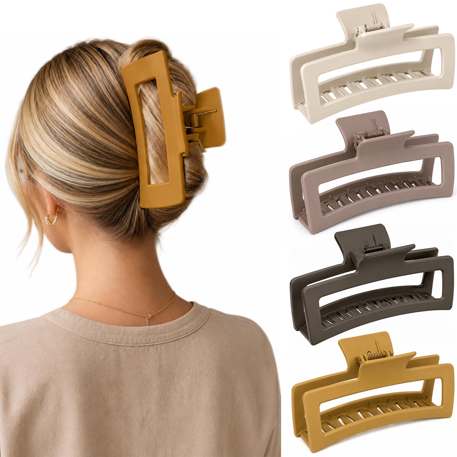 Jumbo Leopard Claw Clips - 4 Pack -10 Jumbo Leopard Claw Clips - 4 Pack -10