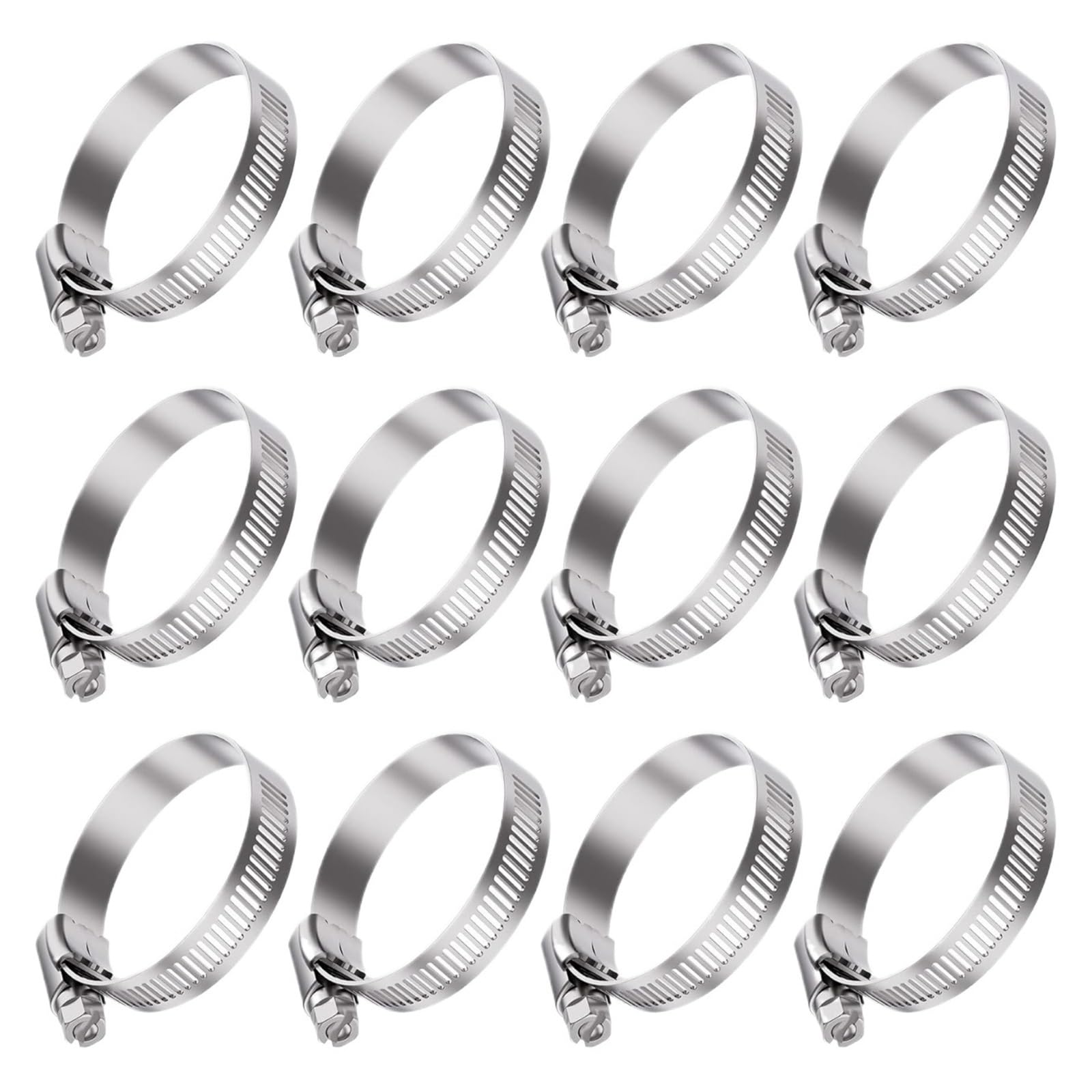 Przewód ślimakowy przekładni ślimakowej 12 szt. Regulowane opaski zaciskowe do węża ze stali nierdzewnej 304 6-152 mm(12pcs 118-140mm)