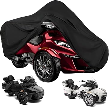 Spyder RT Full Cover Compatible with Can-Am Spyder RT/RT Limited 2020-2025/F3 Limited,Outdoor 420D Heavy Duty Waterproof Anti-UV Heat Protection Storage Cover fit Spyder Accessories