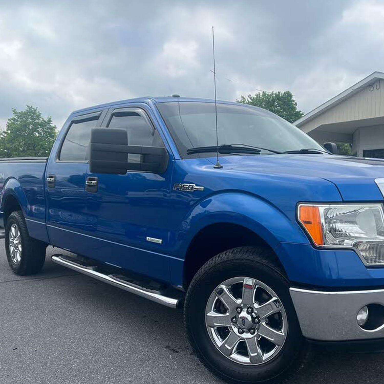 in-Channel Window Deflectors for Ford F-150 2009-2014 SuperCrew Cab, Dark Smoke Rain Guards, Vent Visors, Sun Shield Wind Deflector Truck Accessories, 4- Piece Set