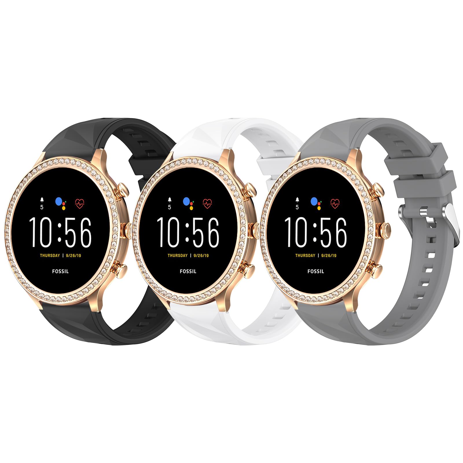 18mm Slim Silicone Bands for Garmin Venu 3S 41mm / Vivoactive 4S / Venu 2S / Vivomove 3S / Forerunner 255S / Forerunner 265S Women Men, Soft Silicone Band Replacement Strap for Venu 3s Smartwatch