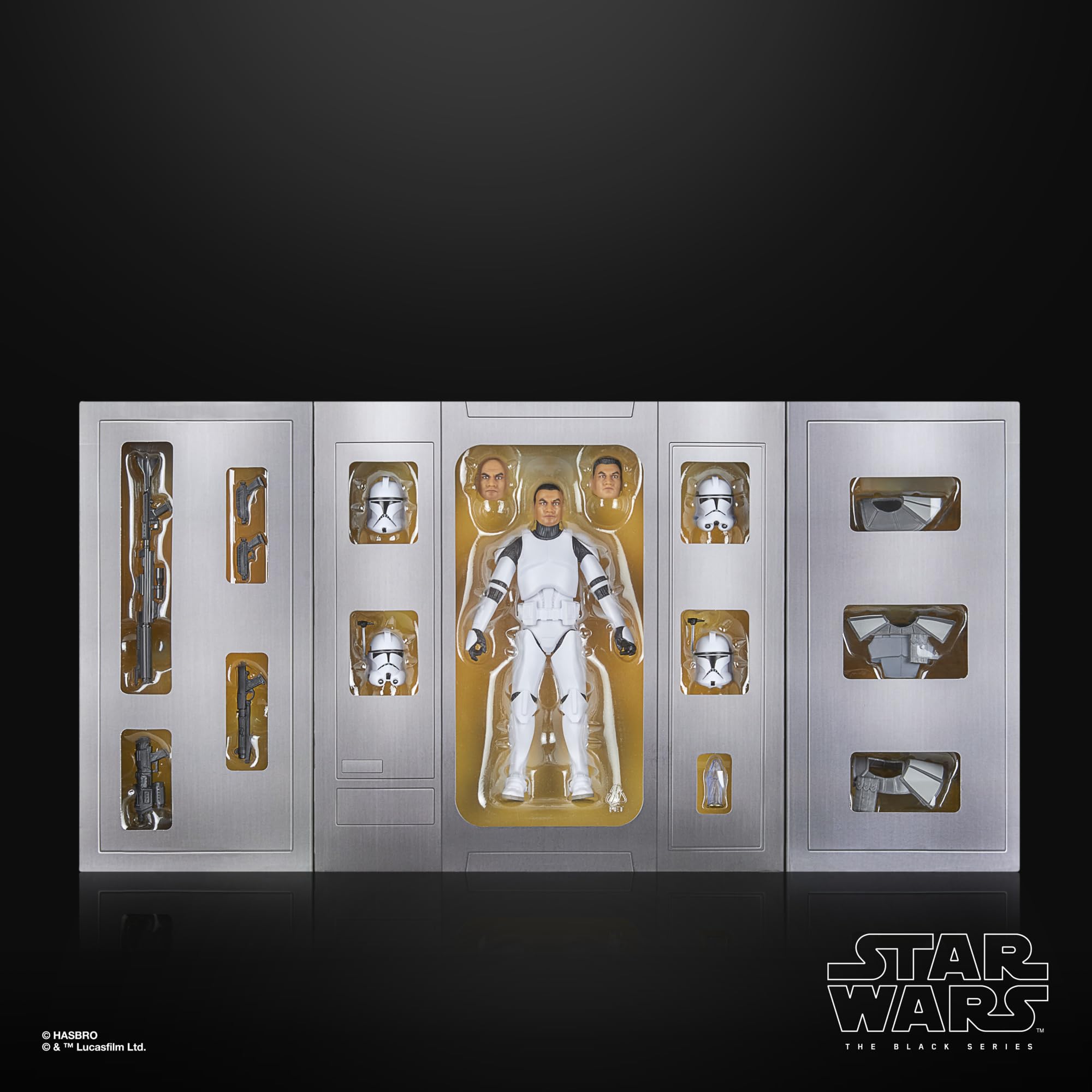 Star Wars The Black Series, Set Clone Trooper, Guerra de los Clones, Figura de acción Premium Coleccionable de 15 cm
