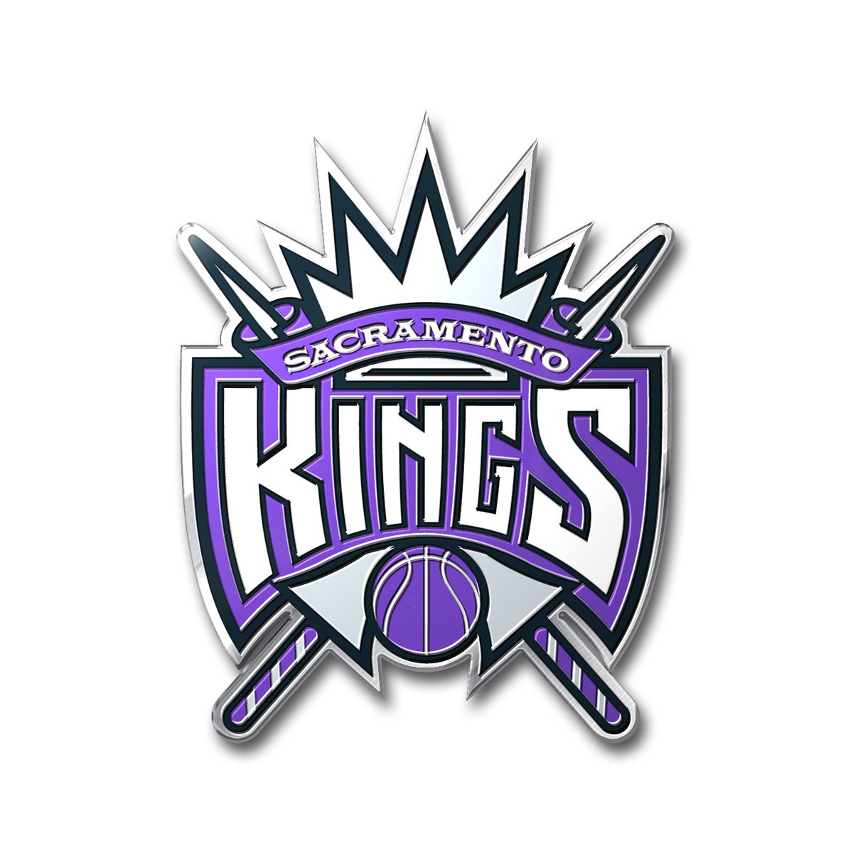 NBA - Sacramento Kings Heavy Duty Aluminum Color Emblem