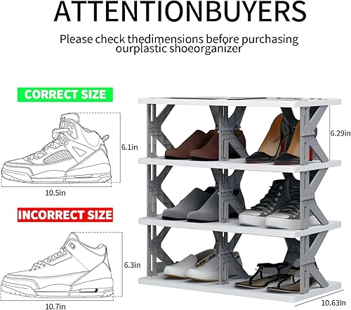 Miniatura 2 de Zapatero plegable de 4 niveles para ahorrar espacio, instalación gratuita, organizador vertical de zapatos para dormitorio, entrada, armario, sala