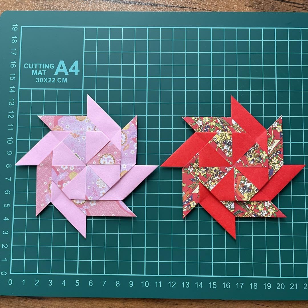 Amazon.co.jp: 八方手裏剣12個セット 和柄折り紙 : 文房具・オフィス用品