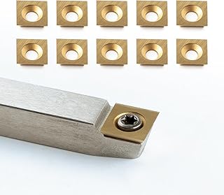 TASP Titanium Coated Carbide Cutter Inserts for Wood Turning Tools,11x11mm,Pack of 10,Square