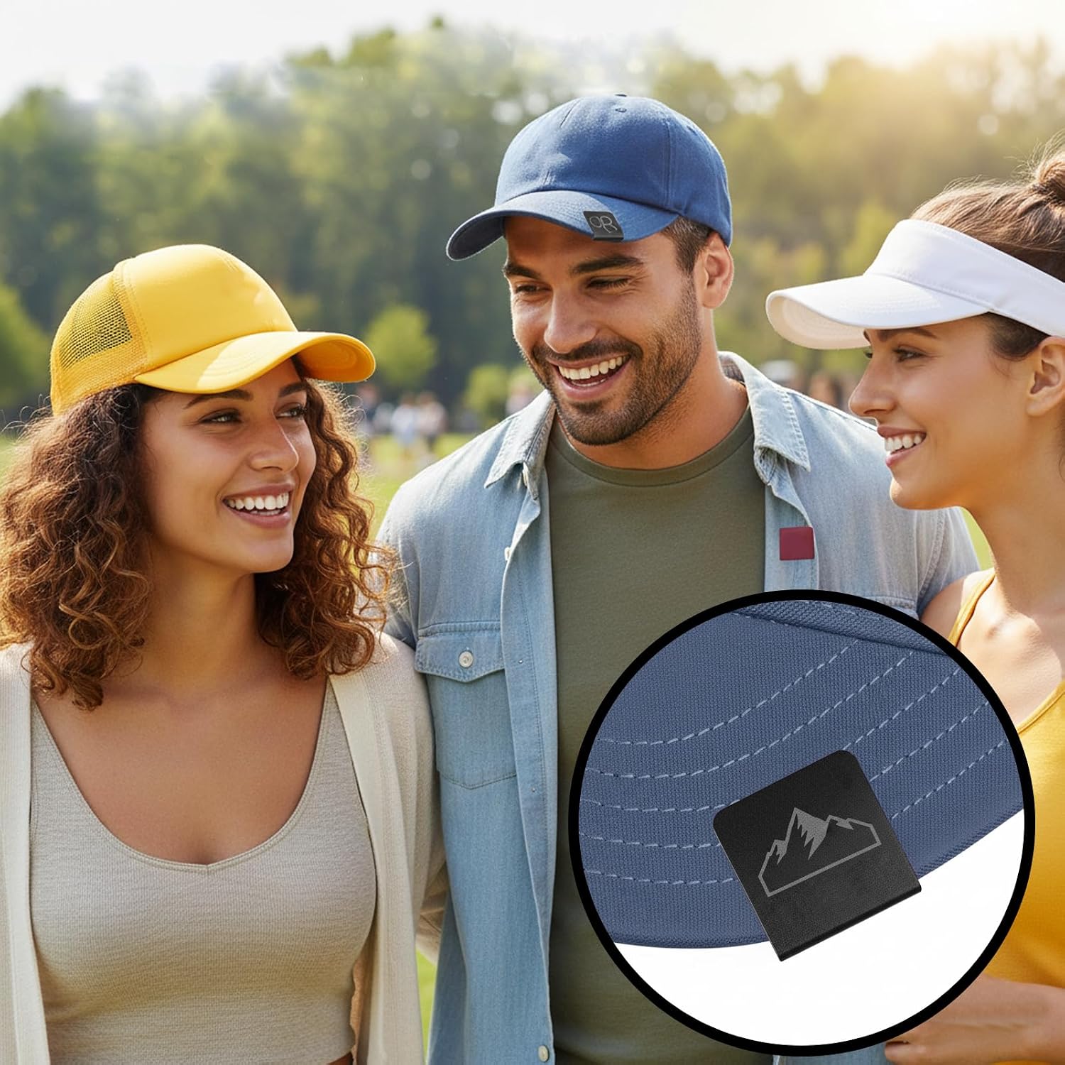 10 Pack Hat Brim Clips, Blank Aluminum Hat Clips for Laser Engraving, Hat Accessories, Golf Hat Clip Blanks for DIY, Vinyl, UV Printing, Small Business & Personalized Gifts (Black)