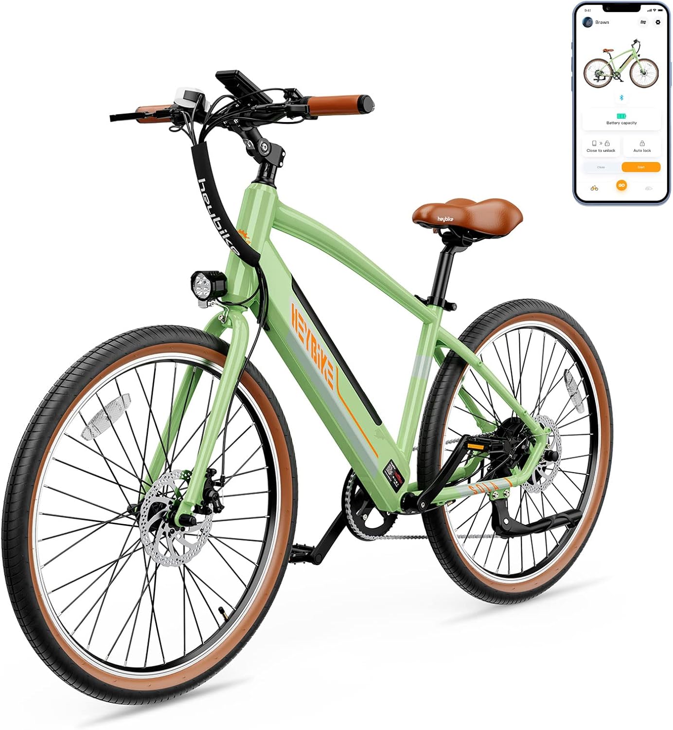 Heybike Sola Electric Bike for Adults 75 Miles Range, 500W City Cruiser