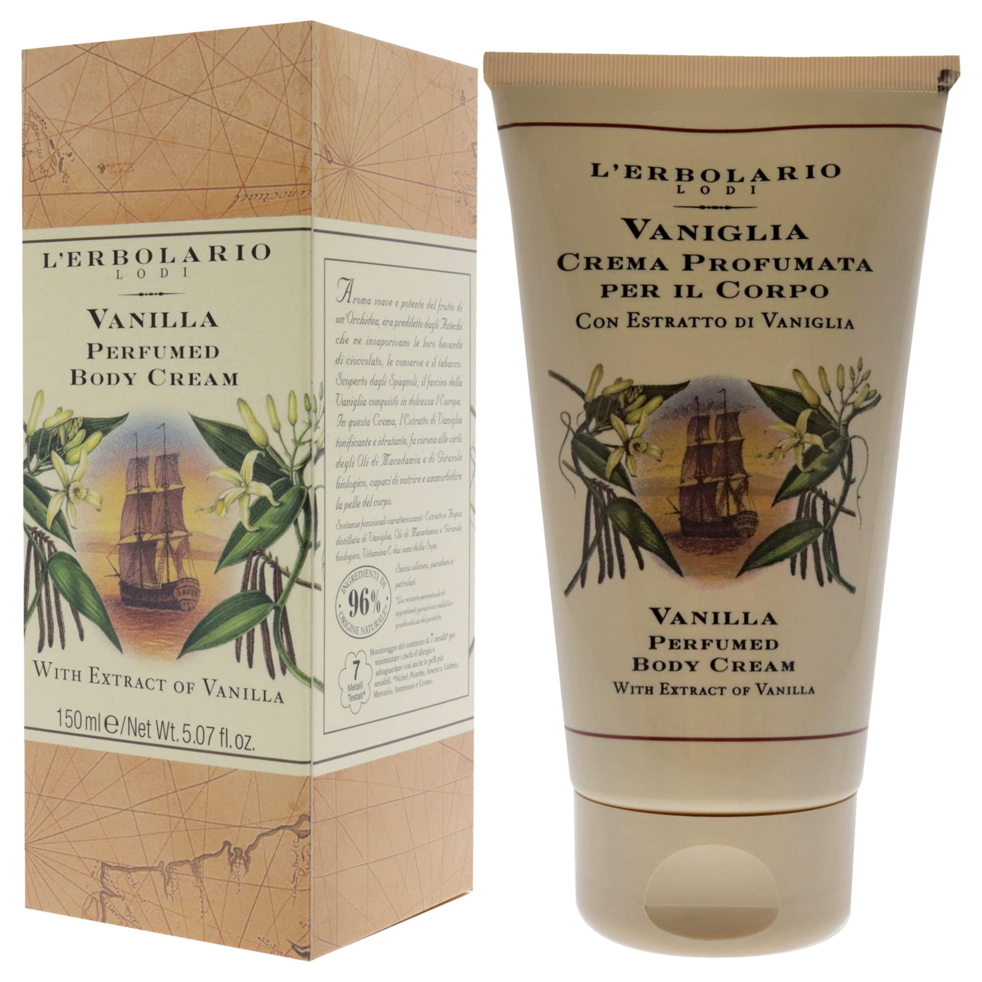 L'Erbolario Vanilla Perfumed Body Cream, 150 ml (Pack of 1) - Image 4