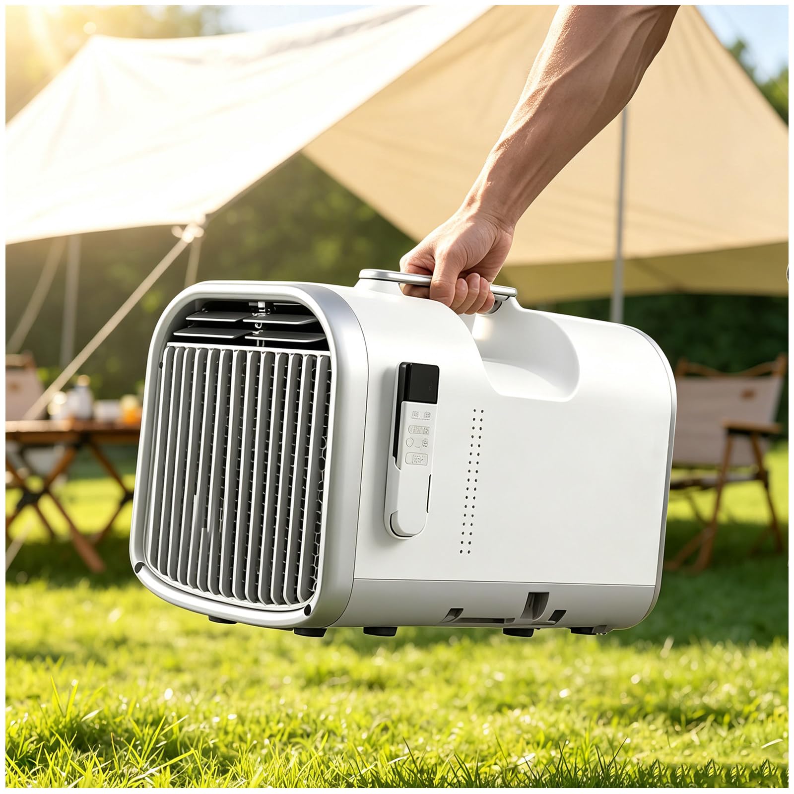 Eastnmythet Portable Air Conditioner, Mobile Compressor AC with 4 Modes & 3 Fan Speeds, Remote Control & 1-12H Timer for Tent & Campervan 5100BTU