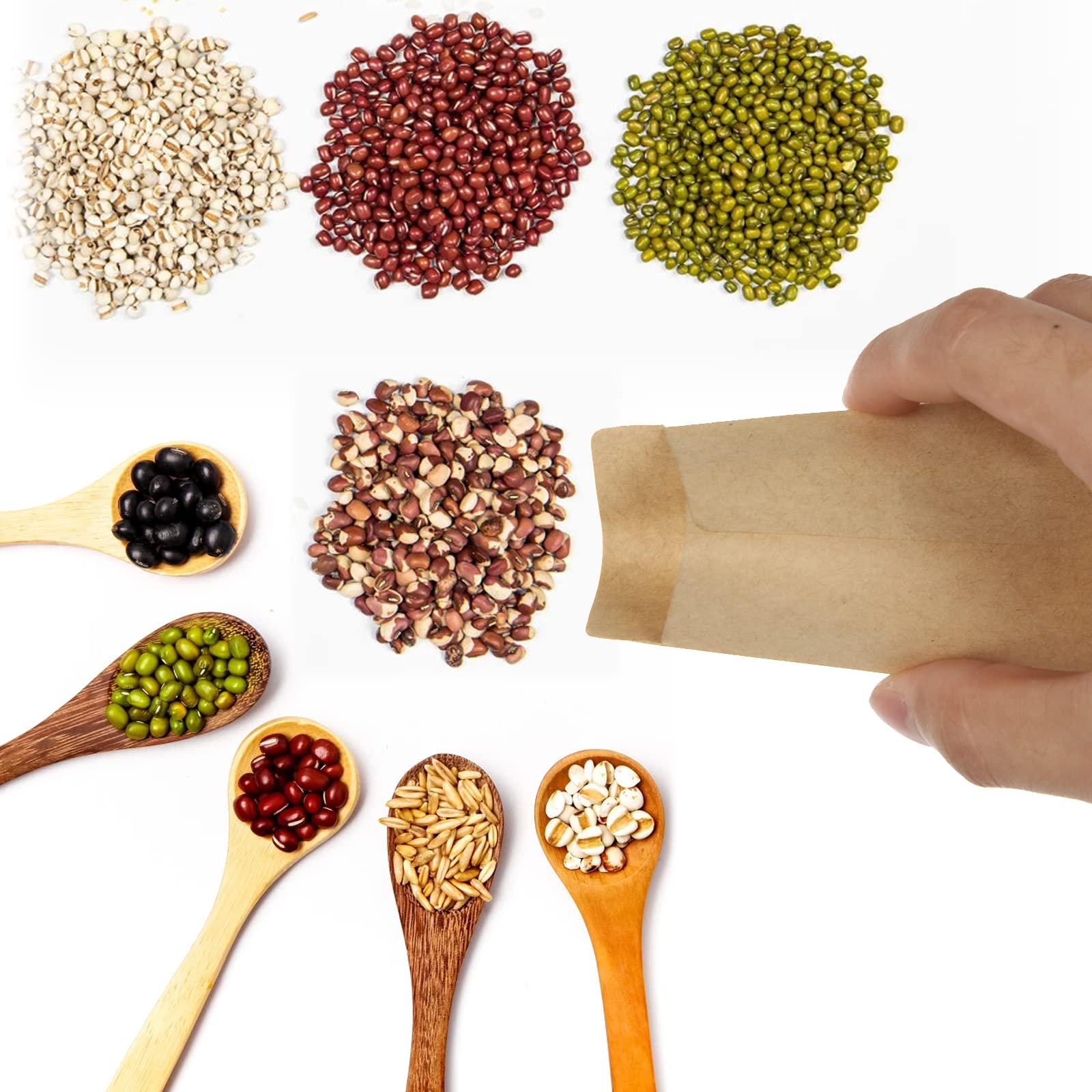 Lot de 500 petites enveloppes en papier kraft marron pour pièces de monnaie, petites pièces pour emballer ou ranger de petits articles graines, pièces de monnaie, notes, perles (6 x 10 cm)