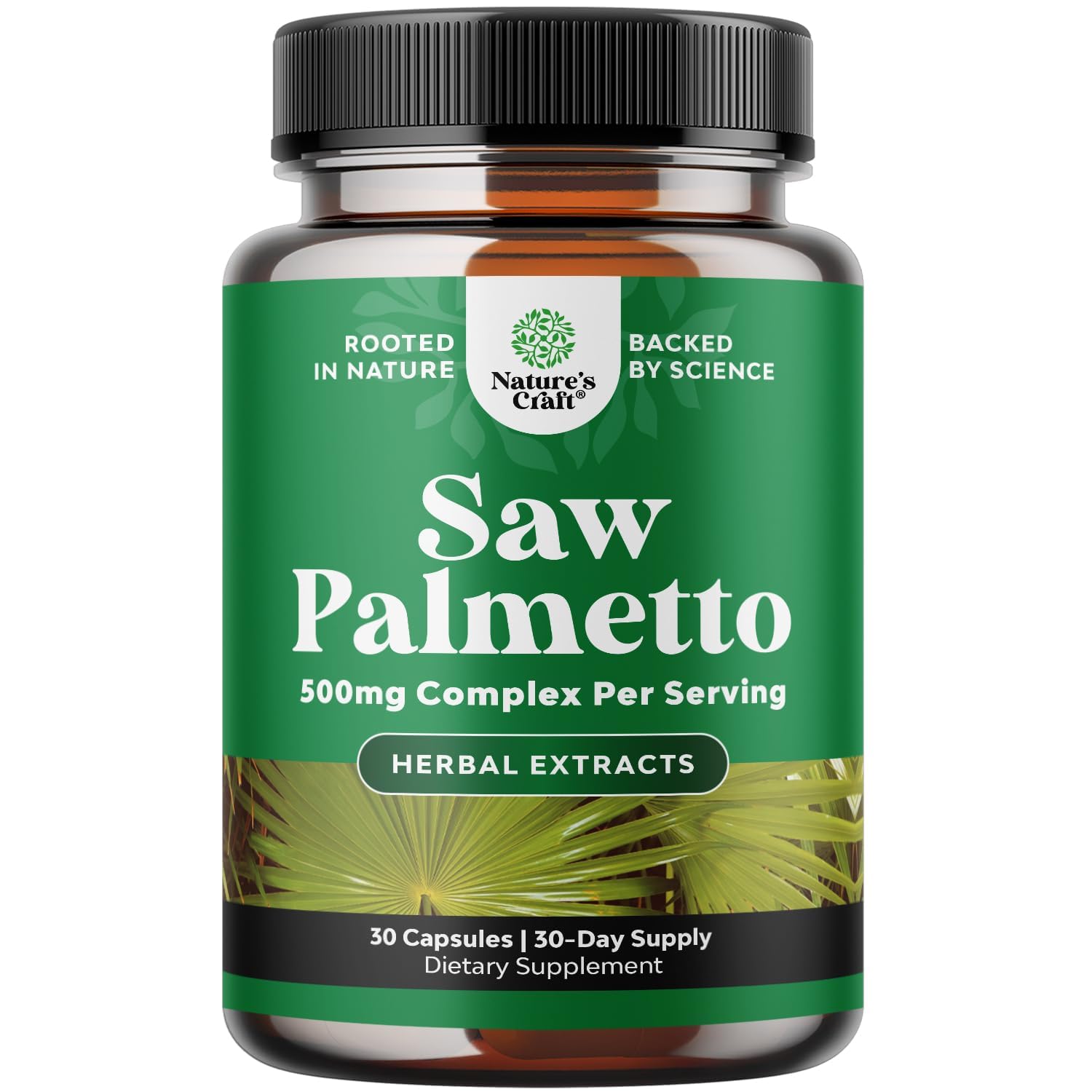 Saw Palmetto for Men Prostate Support - 500mg per Serving - 100 Capsules — Amazon image 9