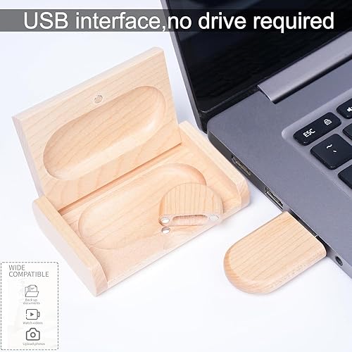 Miniatura 4 de 10 unidades de madera de arce 2.03.0 USB Flash Drive con caja de madera (3.016GB)