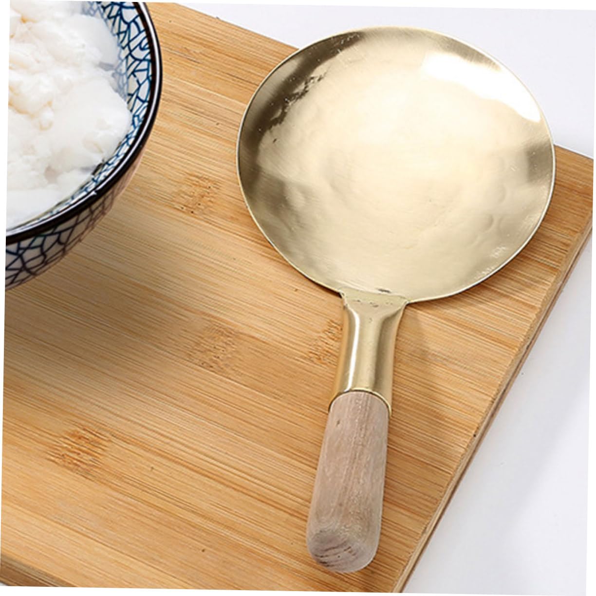 COLLBATH Lot De 3 Louches De Cuisine Robustes En Cuivre Pour Tofu Poignée Confortable Pour Un Service Efficace