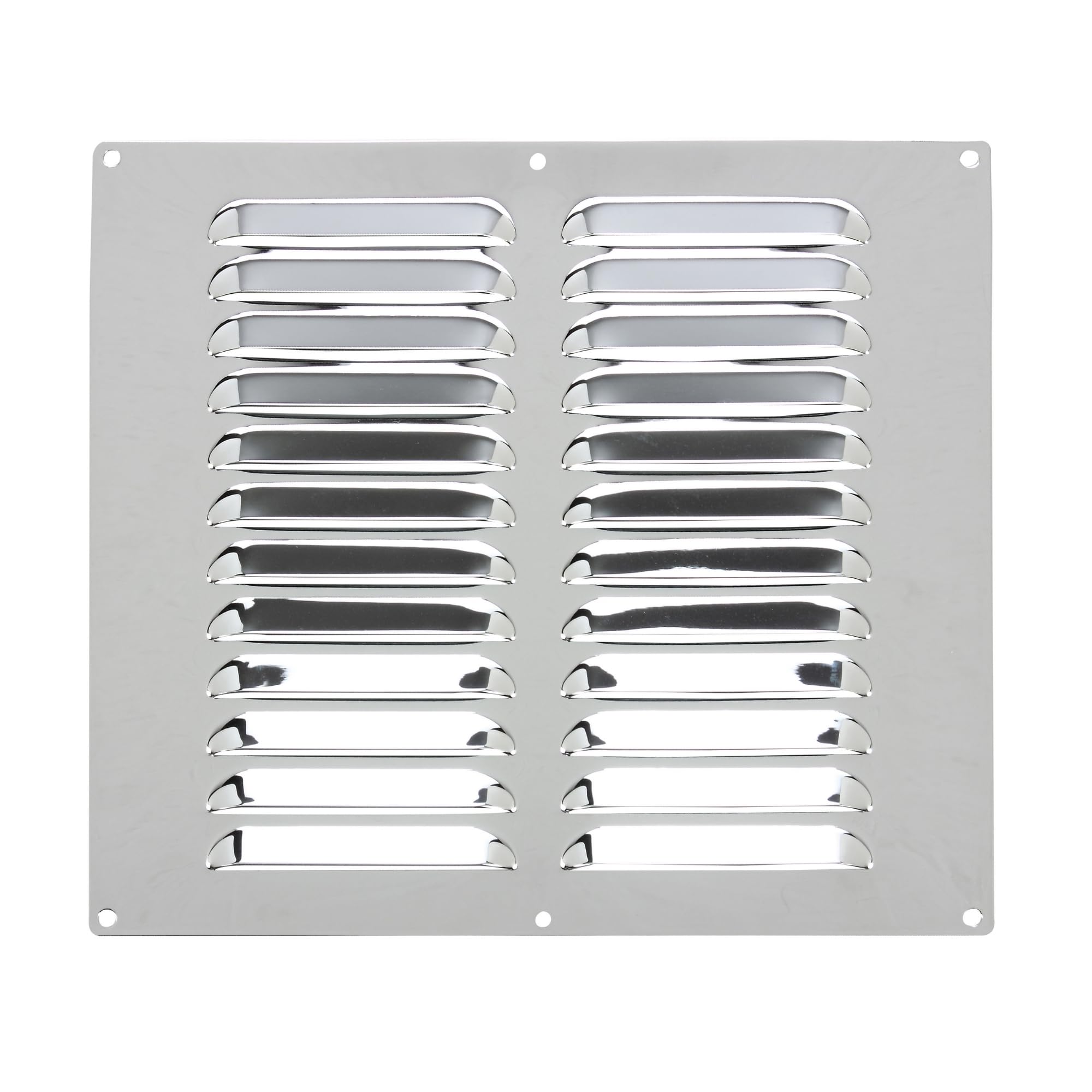 Map Chrome Metal Air Vent Cover, Suitable For Venting Gas Appliances Ventilation Internal External Wall, For Openings 9 X 9" (229 X 229Mm),