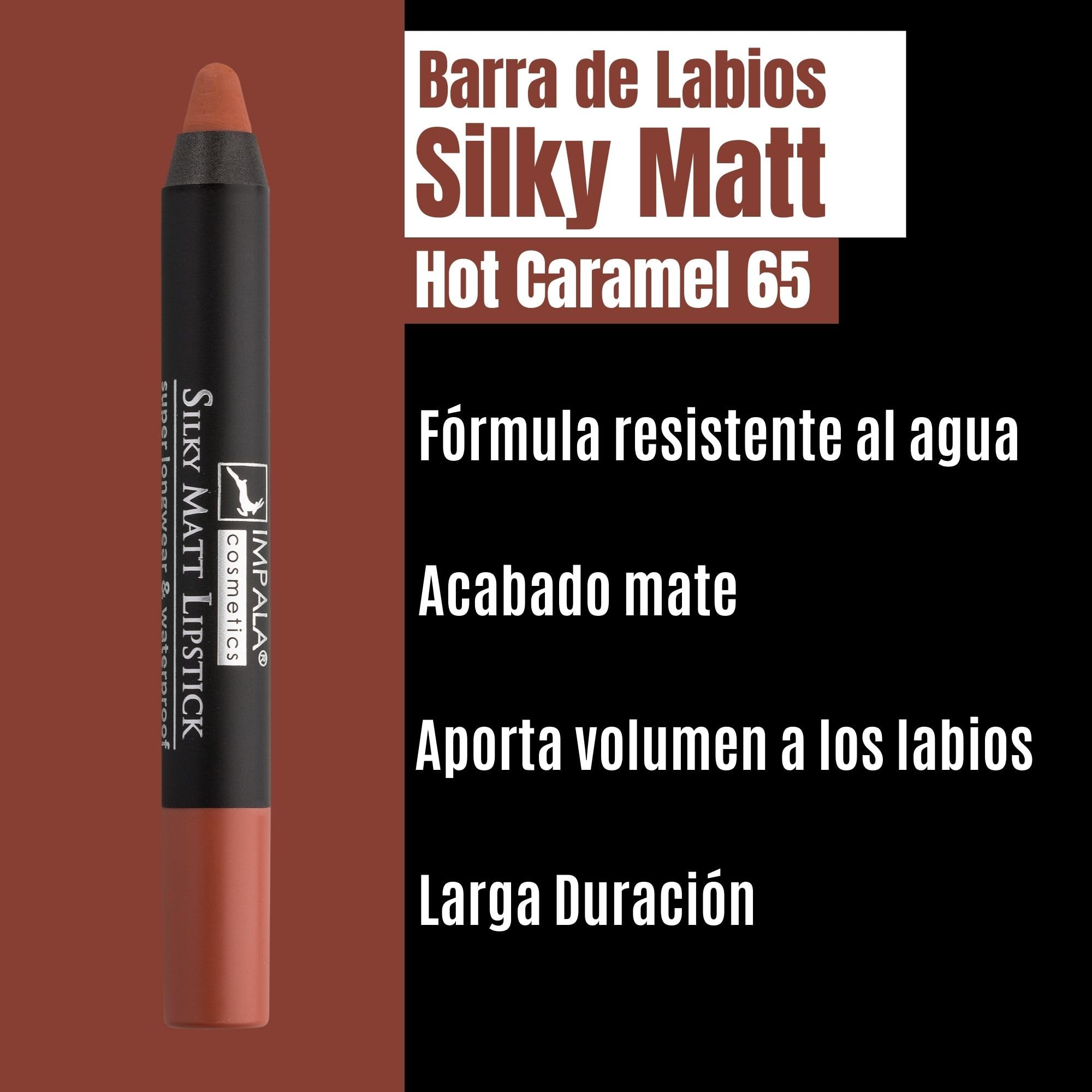 Impala Dudak Kalemi - Silky Matt Lipstick - Uzun Süre Kalıcı & Suya Dayanıklı No 65 Hot Caramel