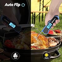 Vista 4 de Termómetro digital de lectura instantánea de 0.5 segundos para carne con precisión de ± 0.5 ℉, termómetro de alimentos para cocinar utensilios
