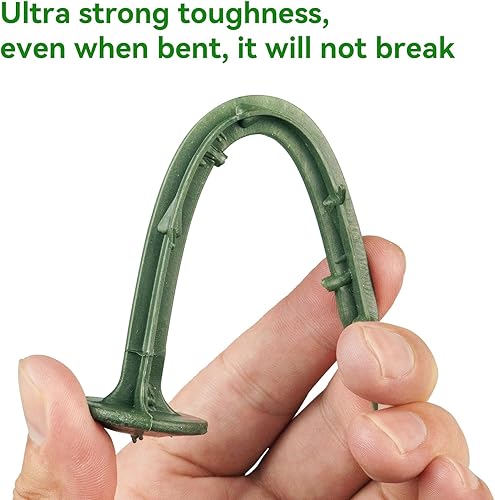 Miniatura 4 de EISENSP 6.3 pulgadas, 70 piezas de anclaje de paisaje, estacas de jardín de plástico alto, para bordes de paisaje, vallas fijas, césped, etc.