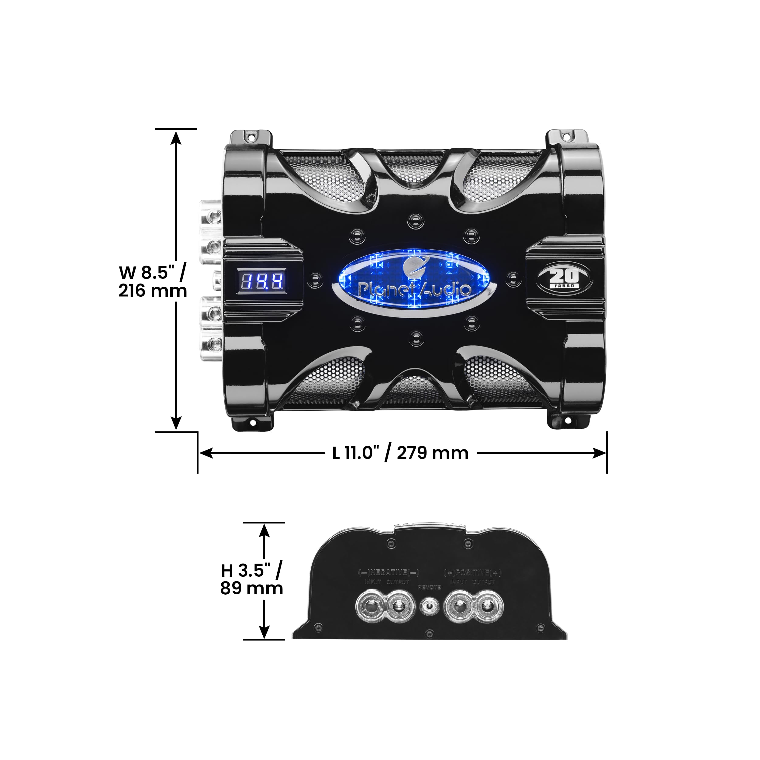 Amazon.co.jp: Planet Audio Pc20F Capacitor - 20 Farad : 産業・研究