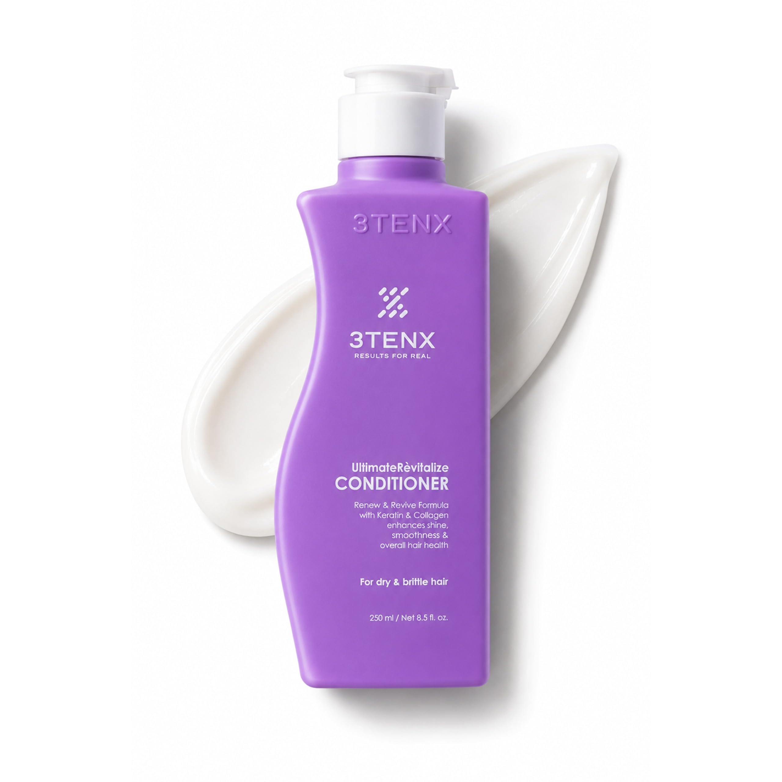 3TENX Ultimaterèvitalize Conditioner | Strengthen, Repair Damaged, Frizzy Brittle Hair|Keratin Collagen|Salon Grade,Color Safe,Heat Protection|Paraben, Sulphate Free | All Hair Types (250 millilitre)-image-13