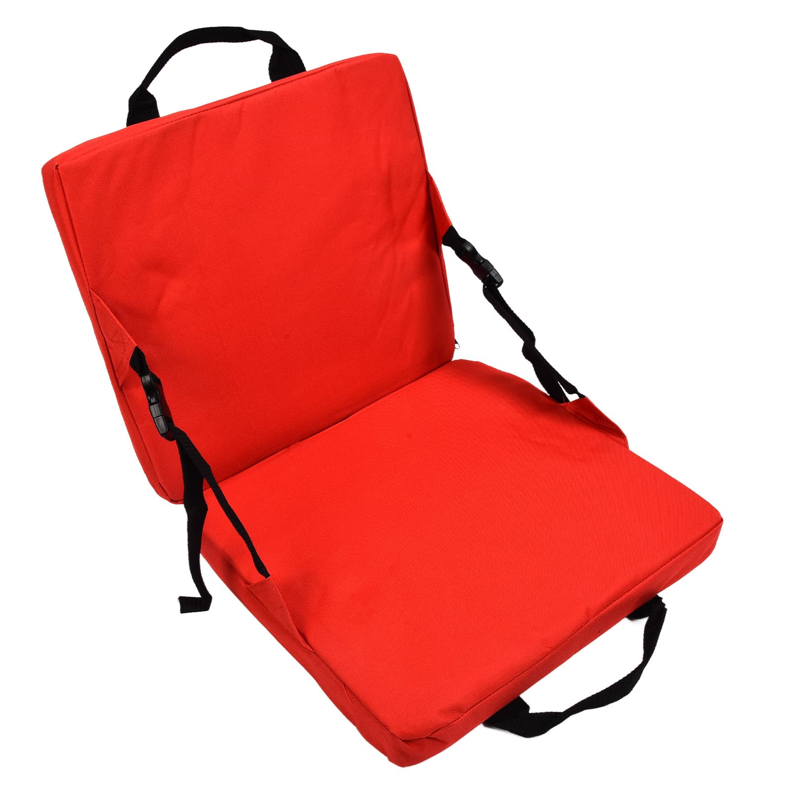 Muiltvoe Chair Cushion Pad Back Cushion Soft Comfortable Foldable Portable with Backrest for Outdoor Camping Office Stadium (Blue)