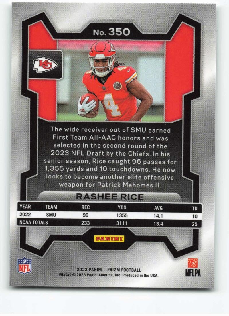 Amazon.com: 2023 Panini Prizm #350 Rashee Rice NM-MT RC Rookie